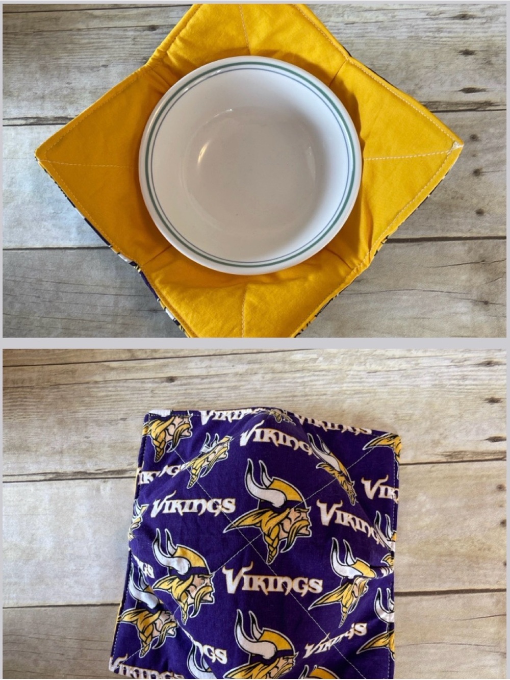 Microwave Bowl Cozy Reversible NFL Vikings